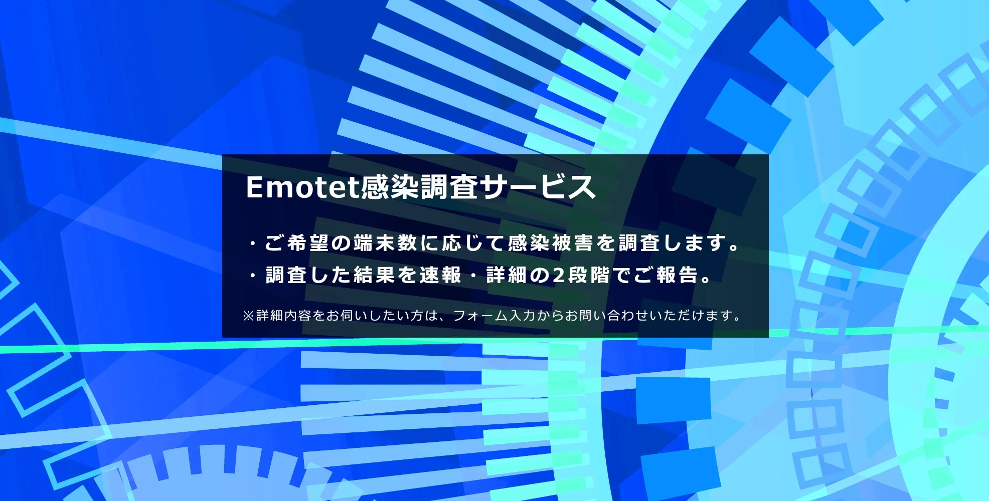 セキュアイノベーション＿Emotet感染調査サービス